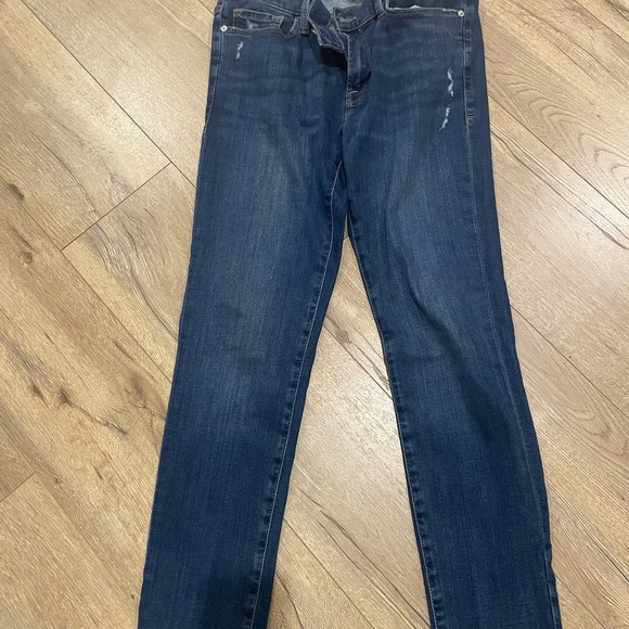 Frame Denim Denim - Frame Denim Dark Blue Straight Leg Jeans